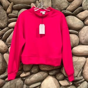 NWT Crew Neck Hot Pink Sweater - Size Small